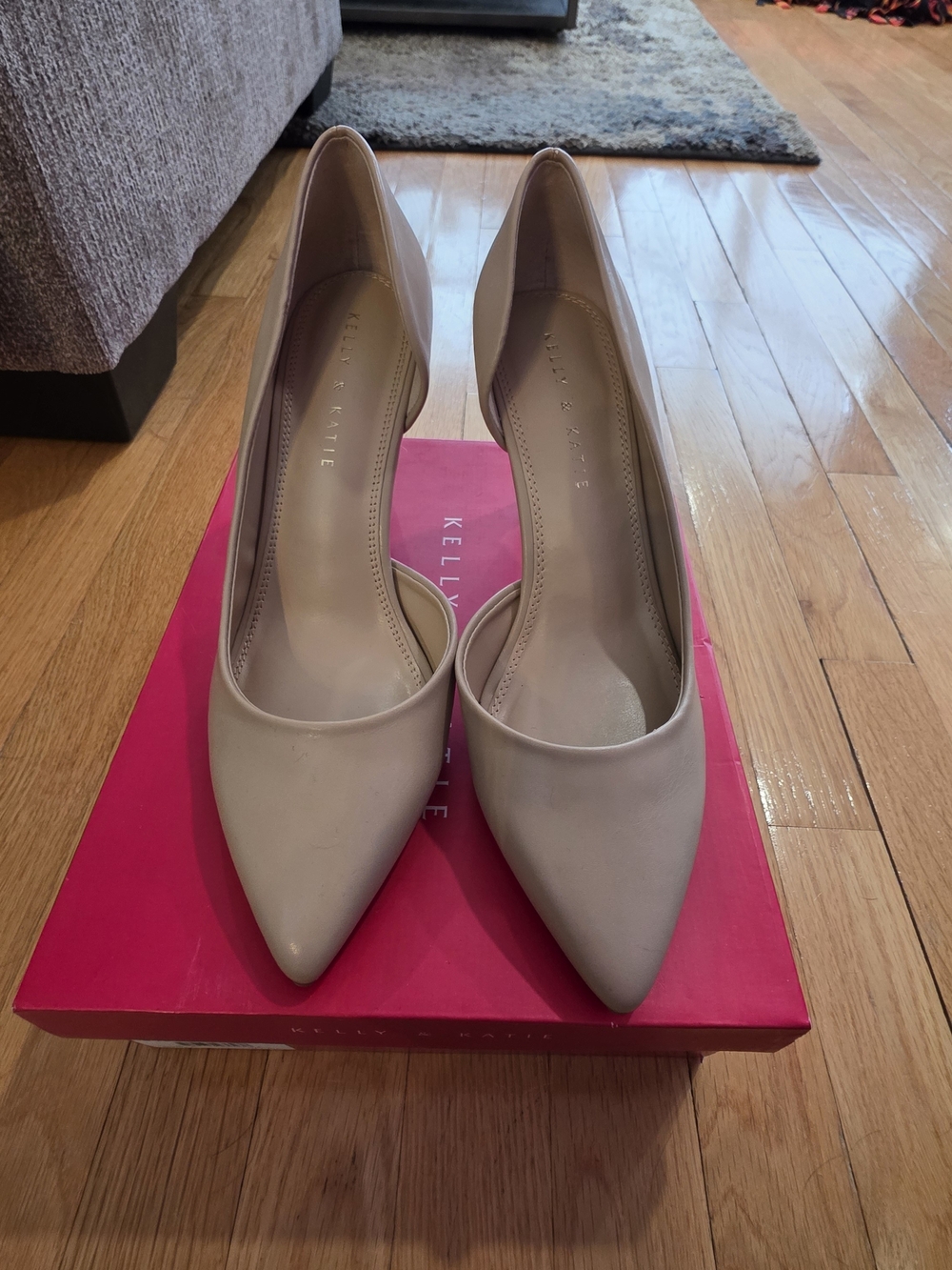 KELLY & KATIE Nude Pointed Toe Pumps